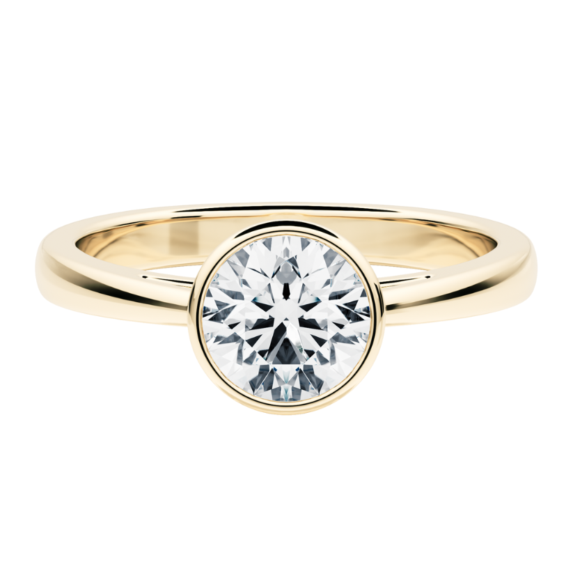 Koh Solitaire Engagement Ring with Created Diamond