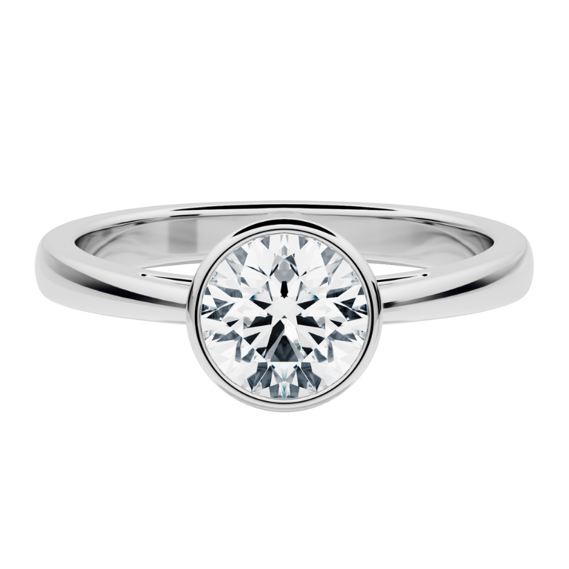 Koh Solitaire Engagement Ring with Created Diamond