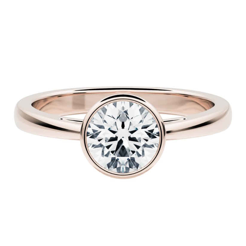Koh Solitaire Engagement Ring with Created Diamond