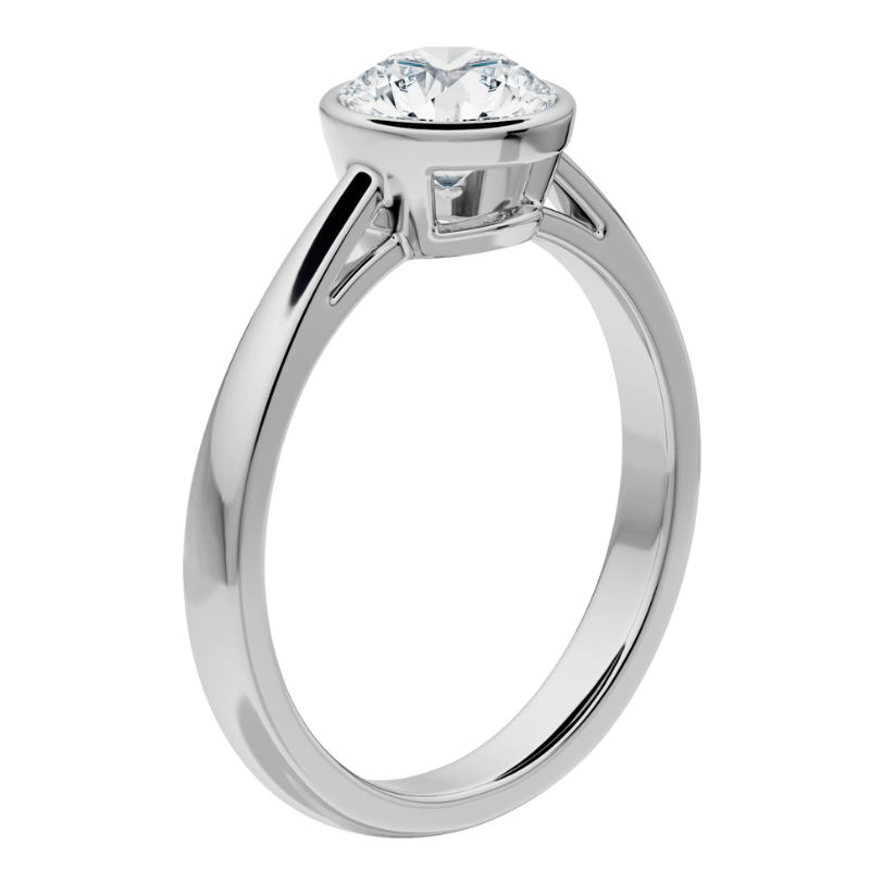 Koh Solitaire Engagement Ring with Created Diamond