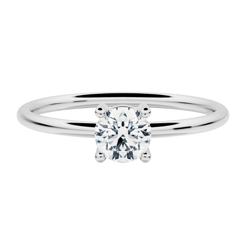 Sumin Solitaire Ring with Created Diamond