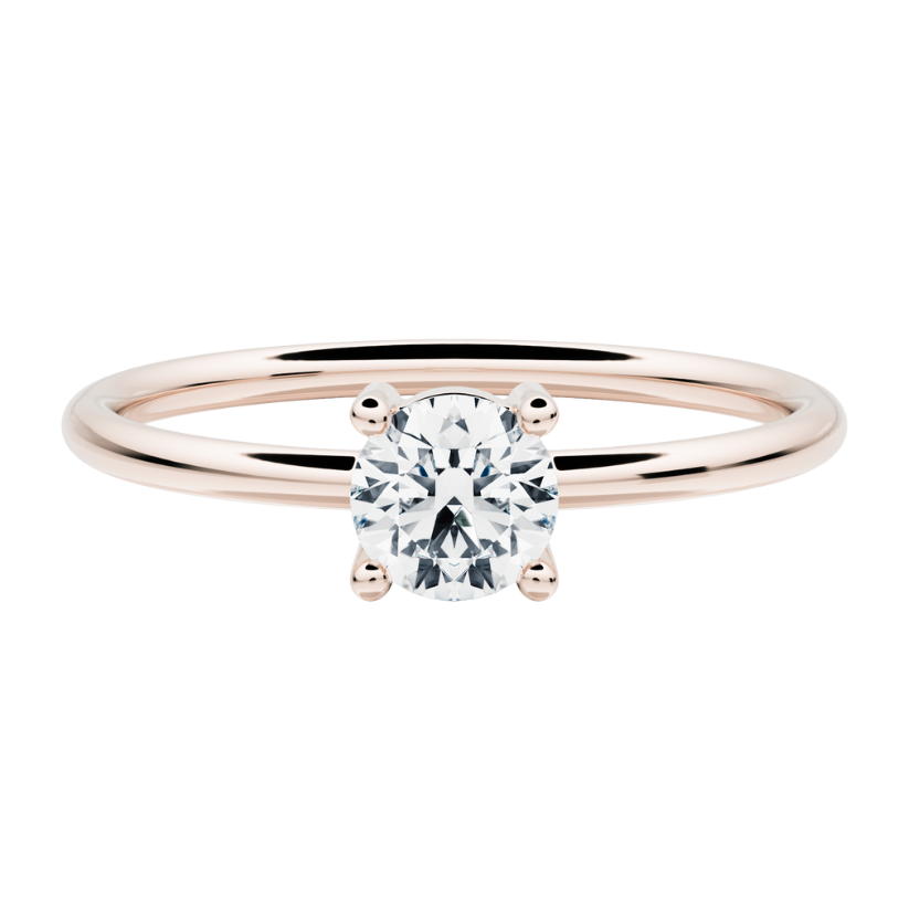 Sumin Solitaire Ring with Created Diamond