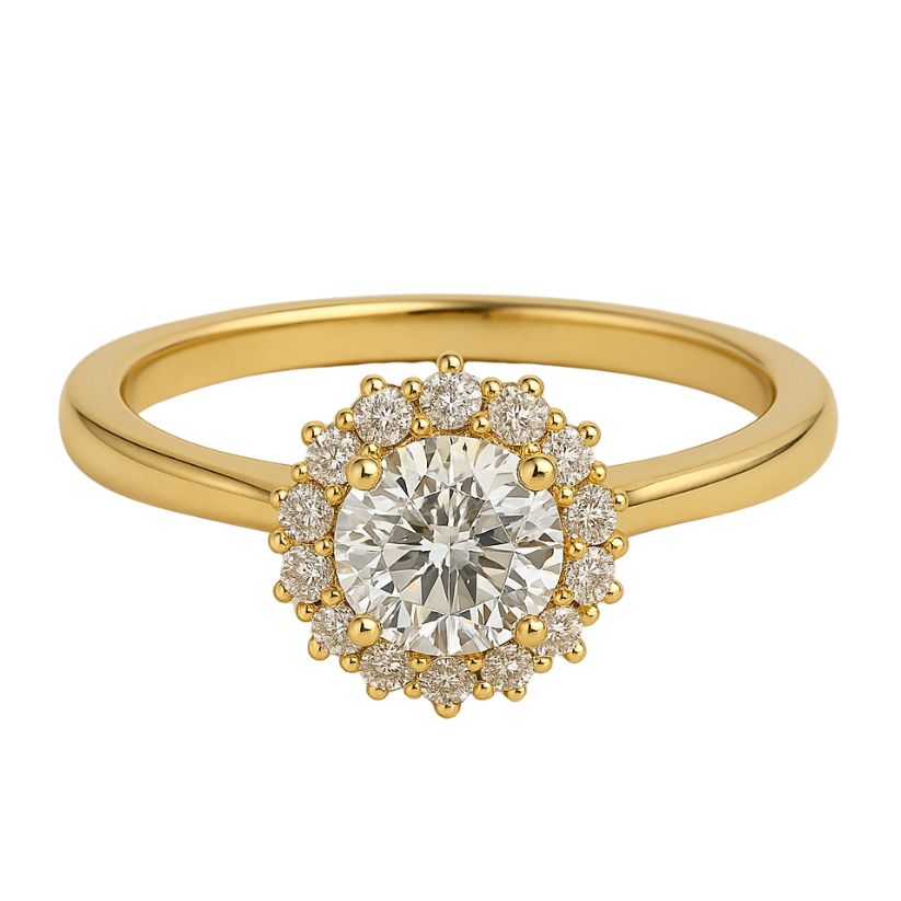 Ussé Engagement Ring with Created Diamonds