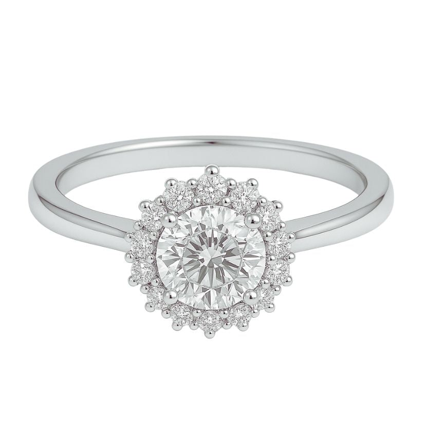 Ussé Engagement Ring with Created Diamonds