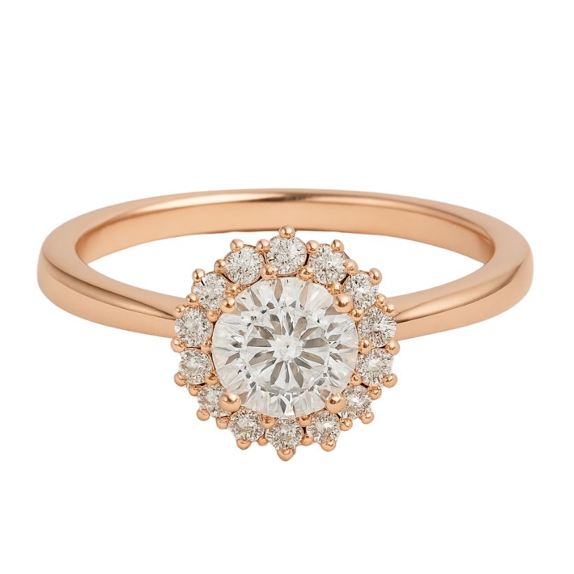 Ussé Engagement Ring with Created Diamonds