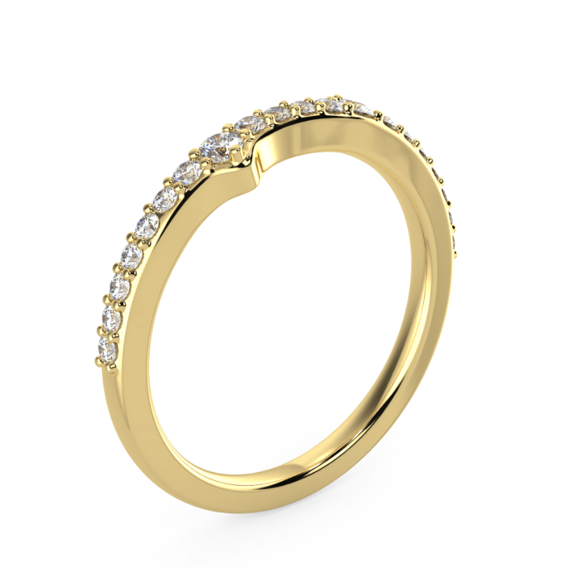 Anillo Wave con Diamantes creados