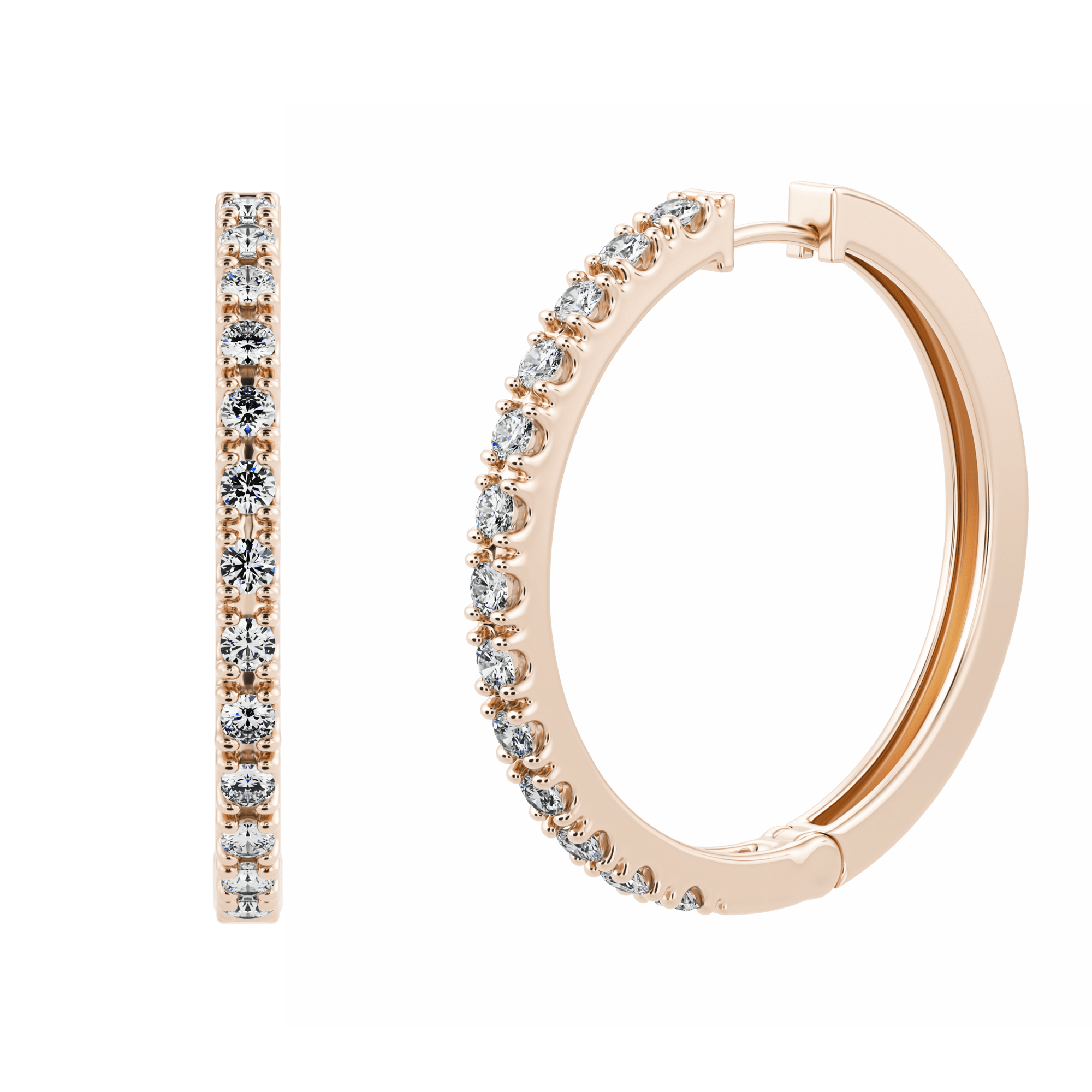Grandes boucles d'oreilles Amaris avec diamants synthétiques