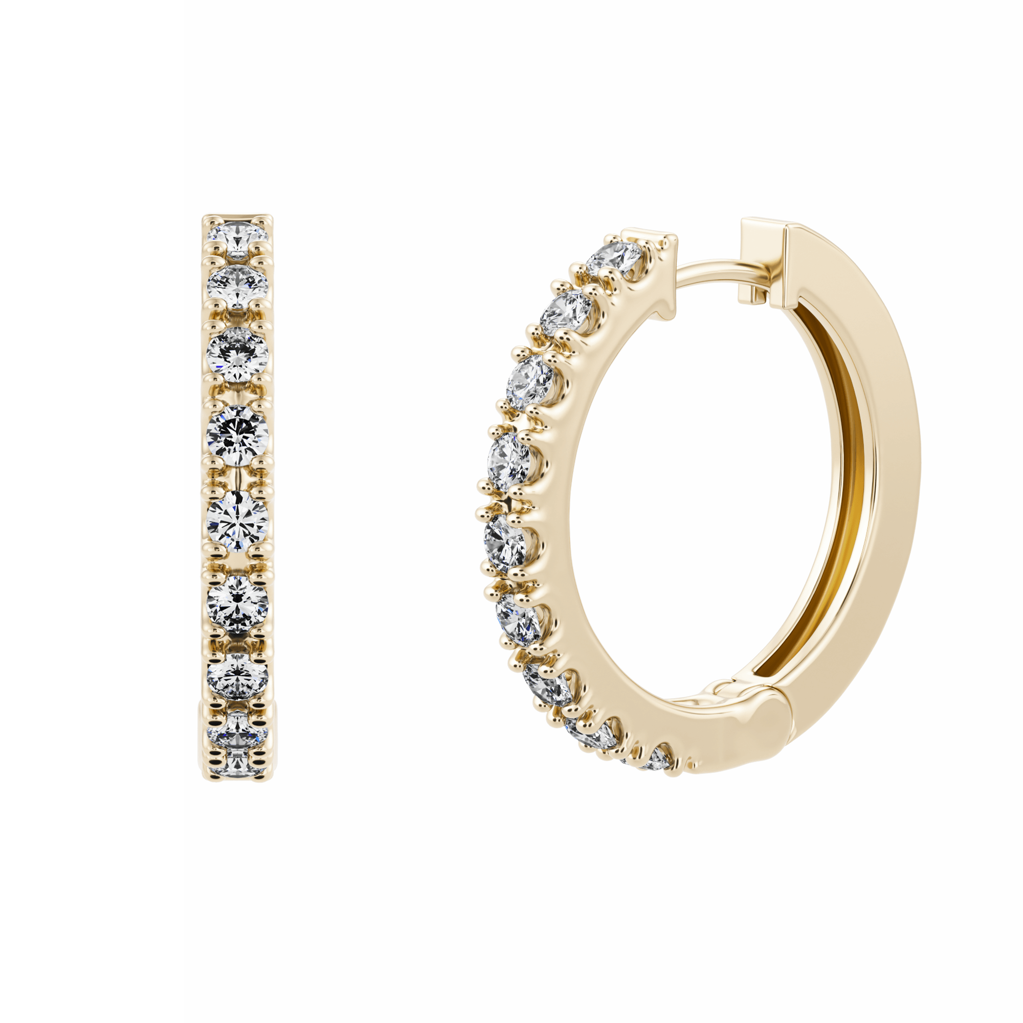 Boucles d'oreilles Amaris avec diamants de laboratoire taille Medium