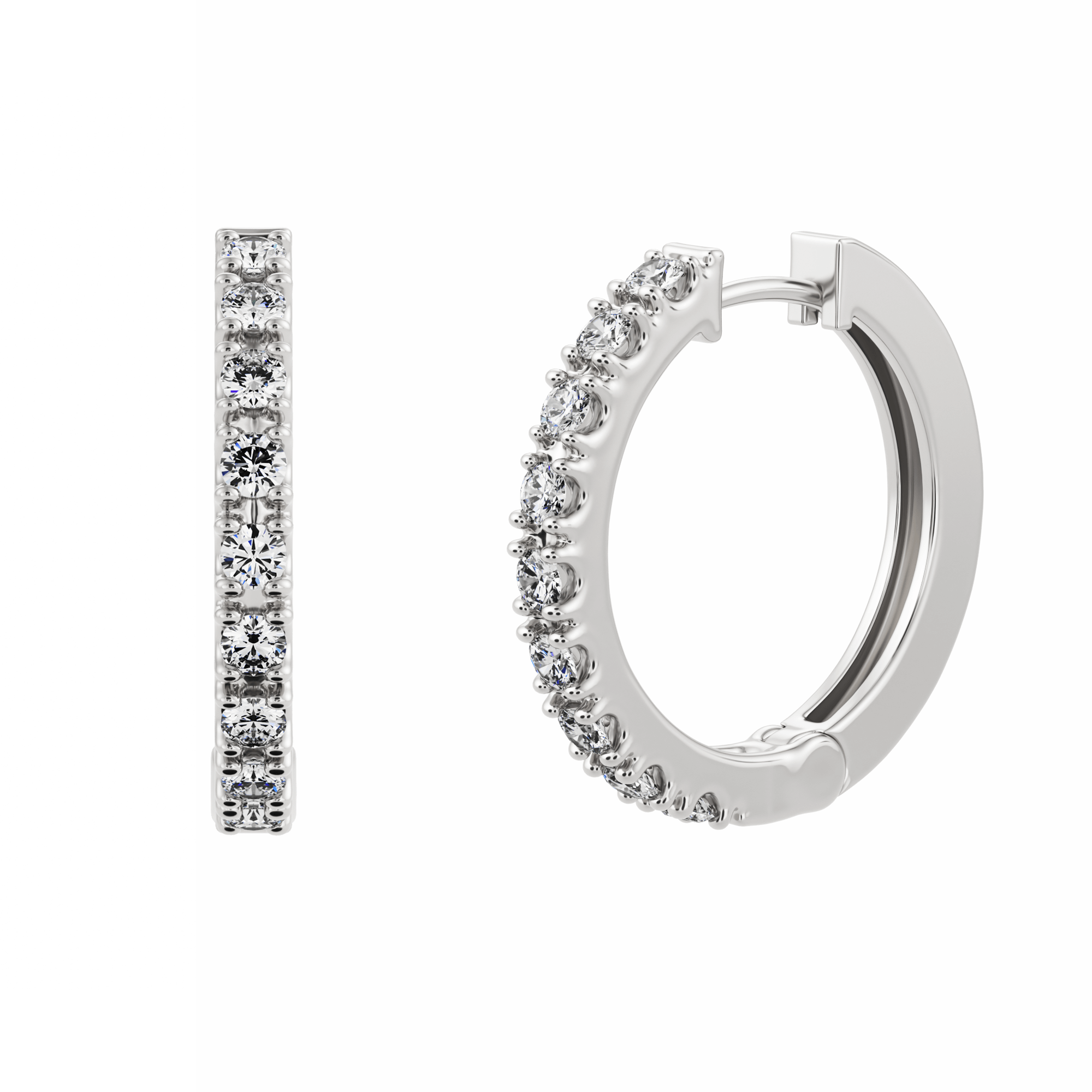 Boucles d'oreilles Amaris avec diamants de laboratoire taille Medium