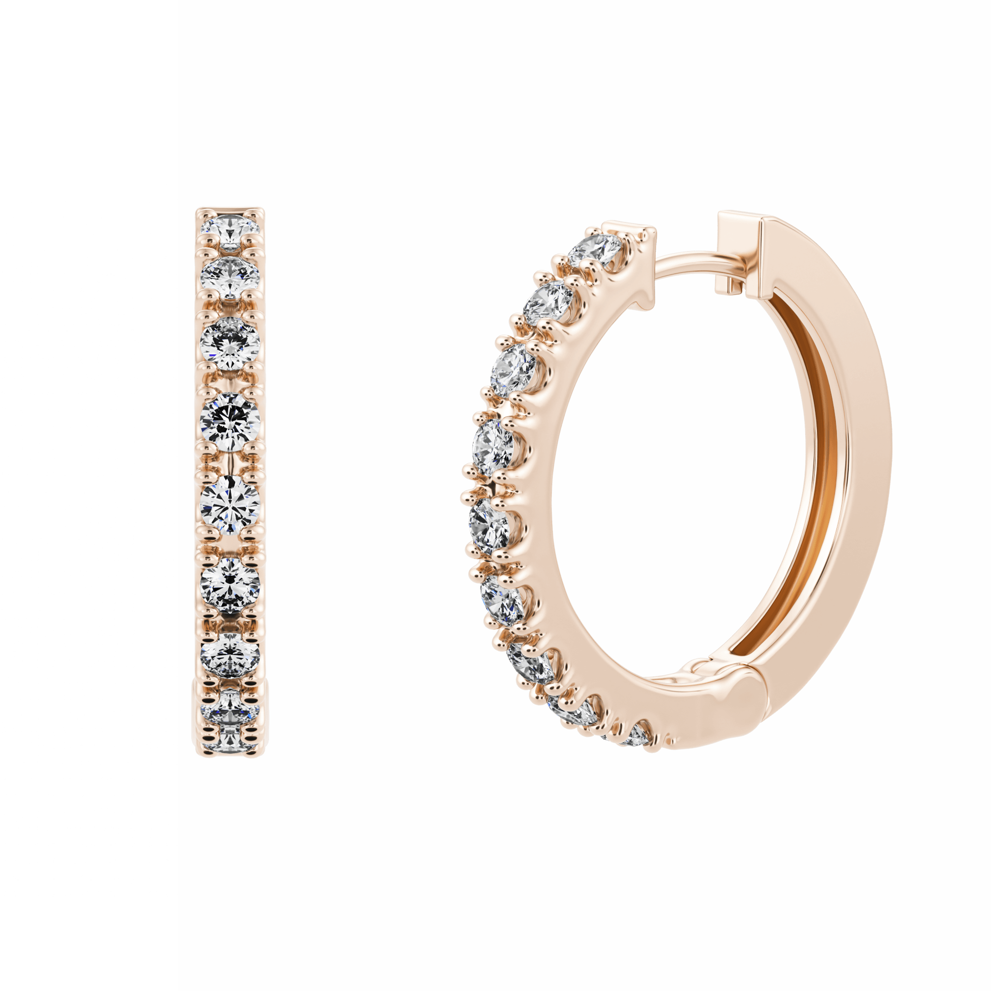 Boucles d'oreilles Amaris avec diamants de laboratoire taille Medium