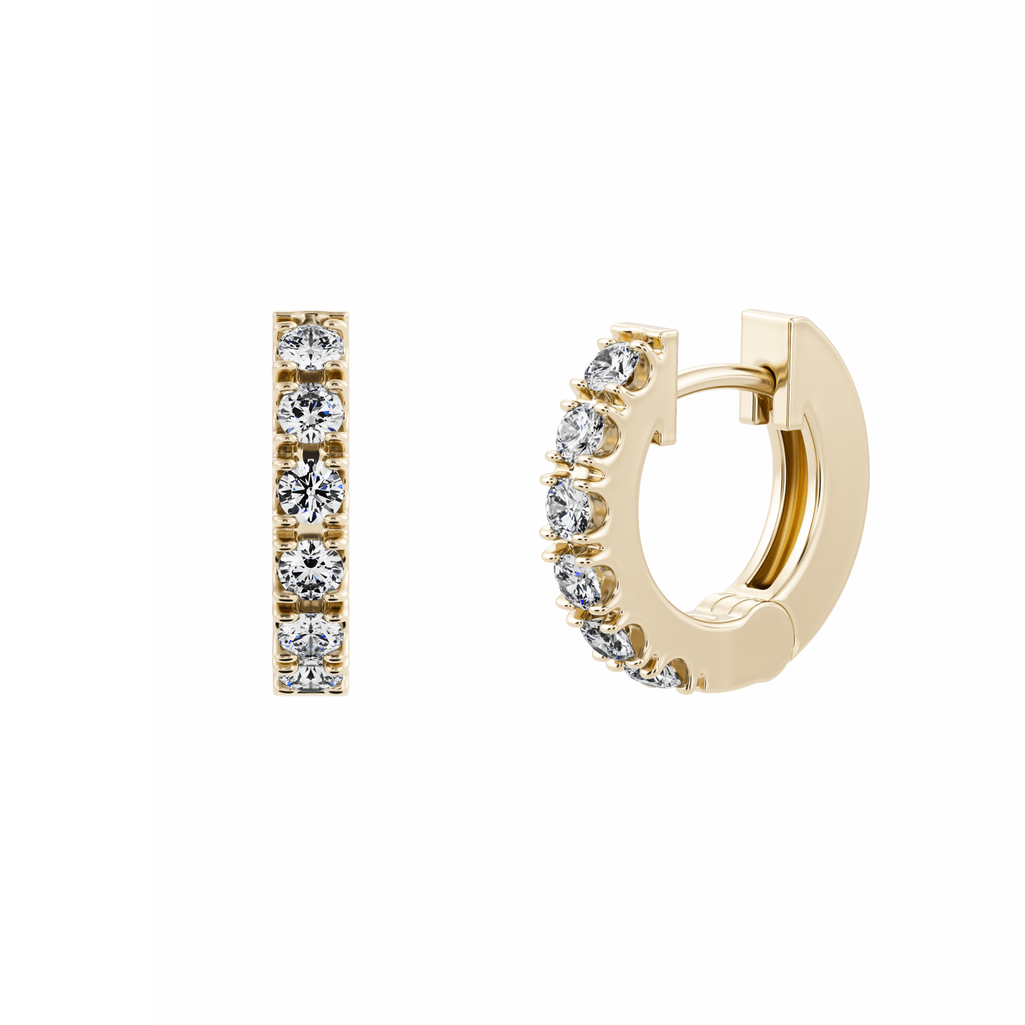 Petites boucles d'oreilles Amaris avec diamants synthétiques