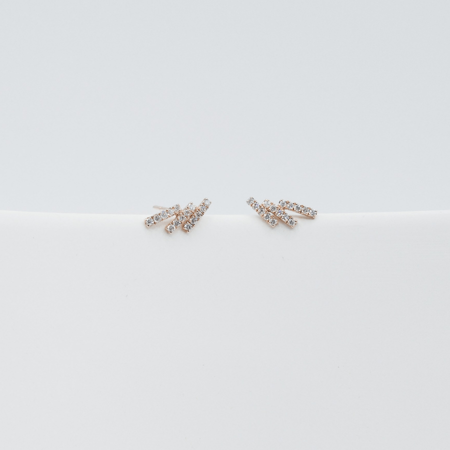 Barak earrings with created diamonds