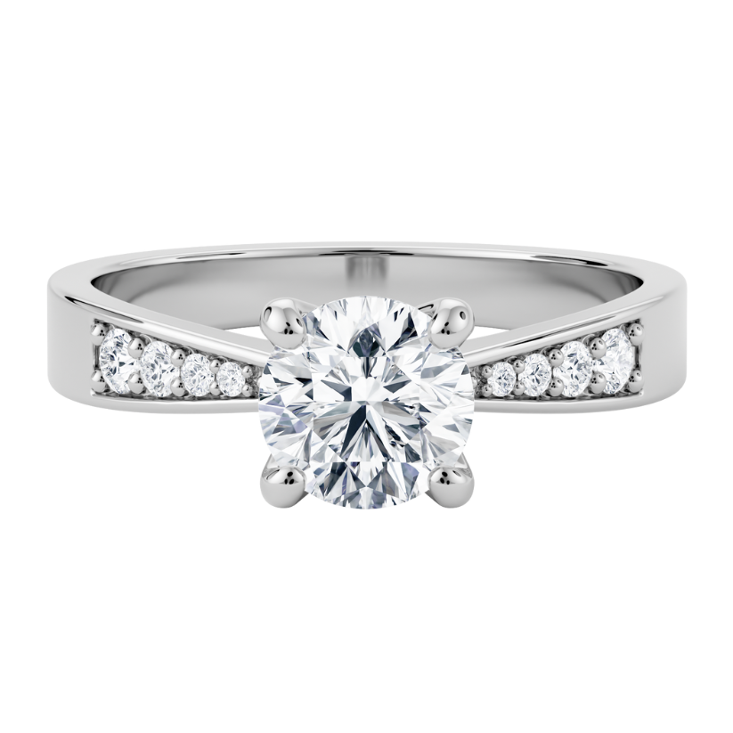 Gregal Engagement Ring with Created Diamonds