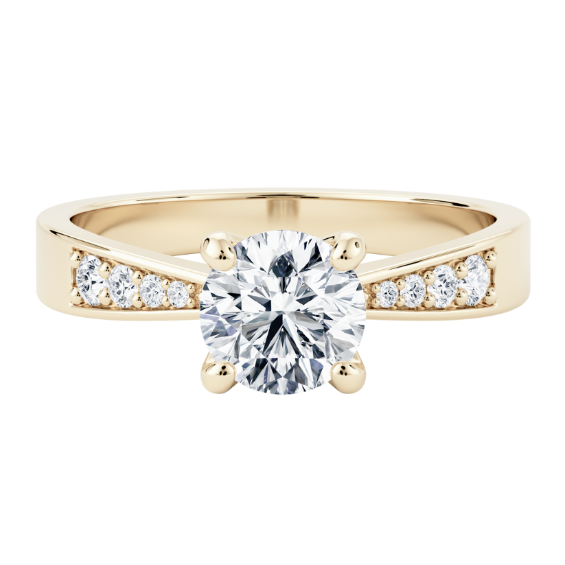 Gregal Engagement Ring with Created Diamonds