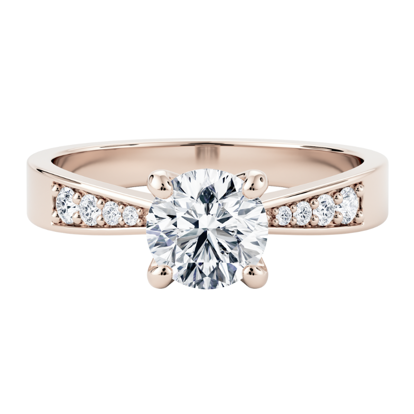 Gregal Engagement Ring with Created Diamonds