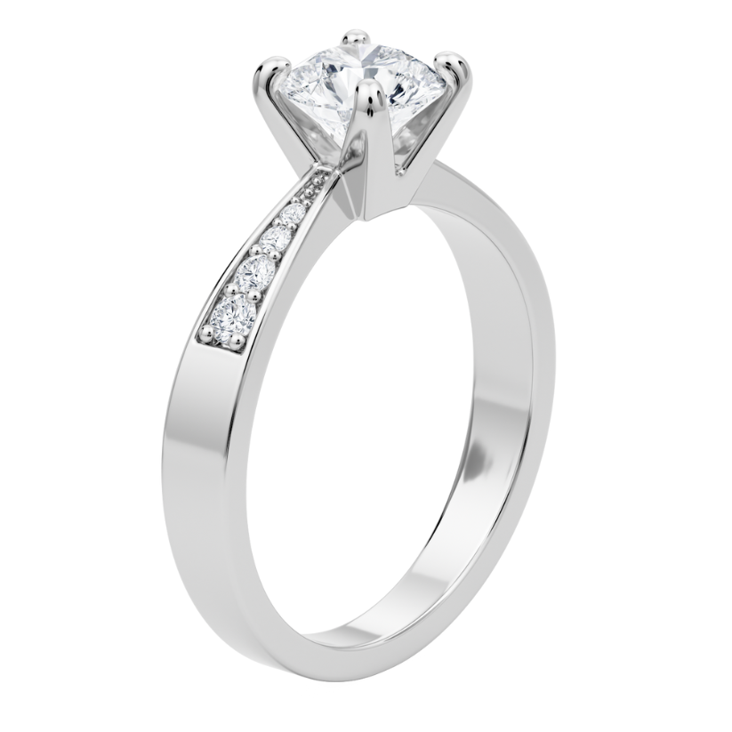 Gregal Engagement Ring with Created Diamonds