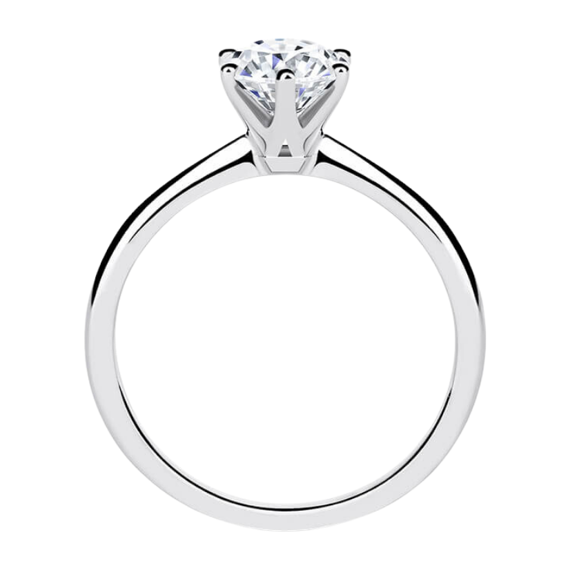 Lura Solitaire Engagement Ring with Created Diamond
