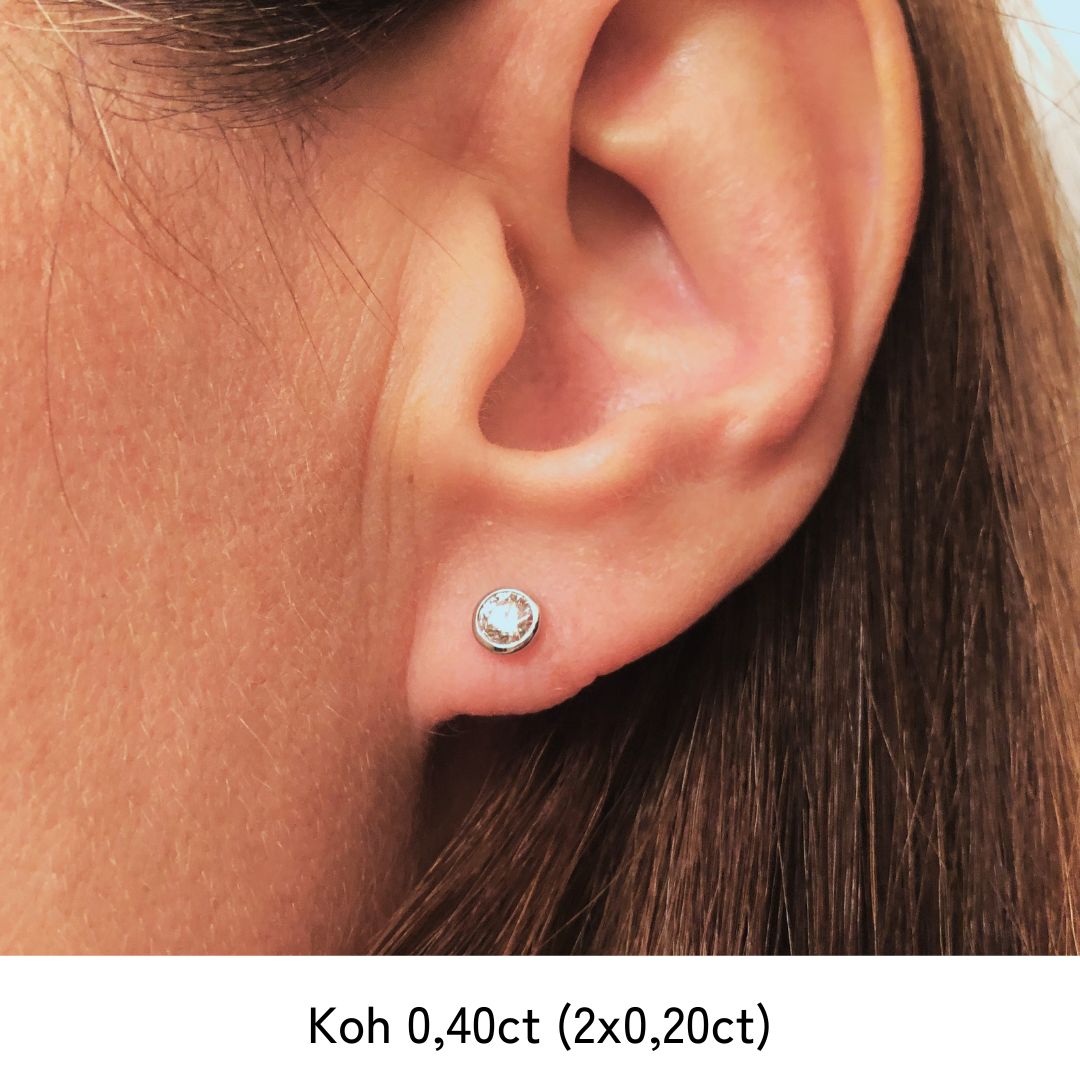 Koh studs with Created Diamonds