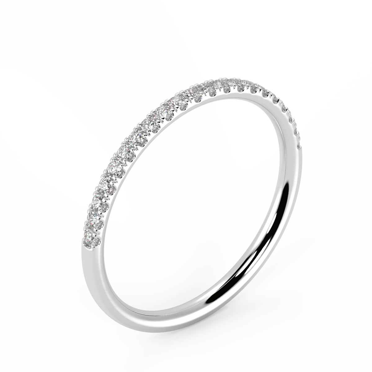 Fine Cobb Created Diamond Half Wedding Band with Fast Delivery