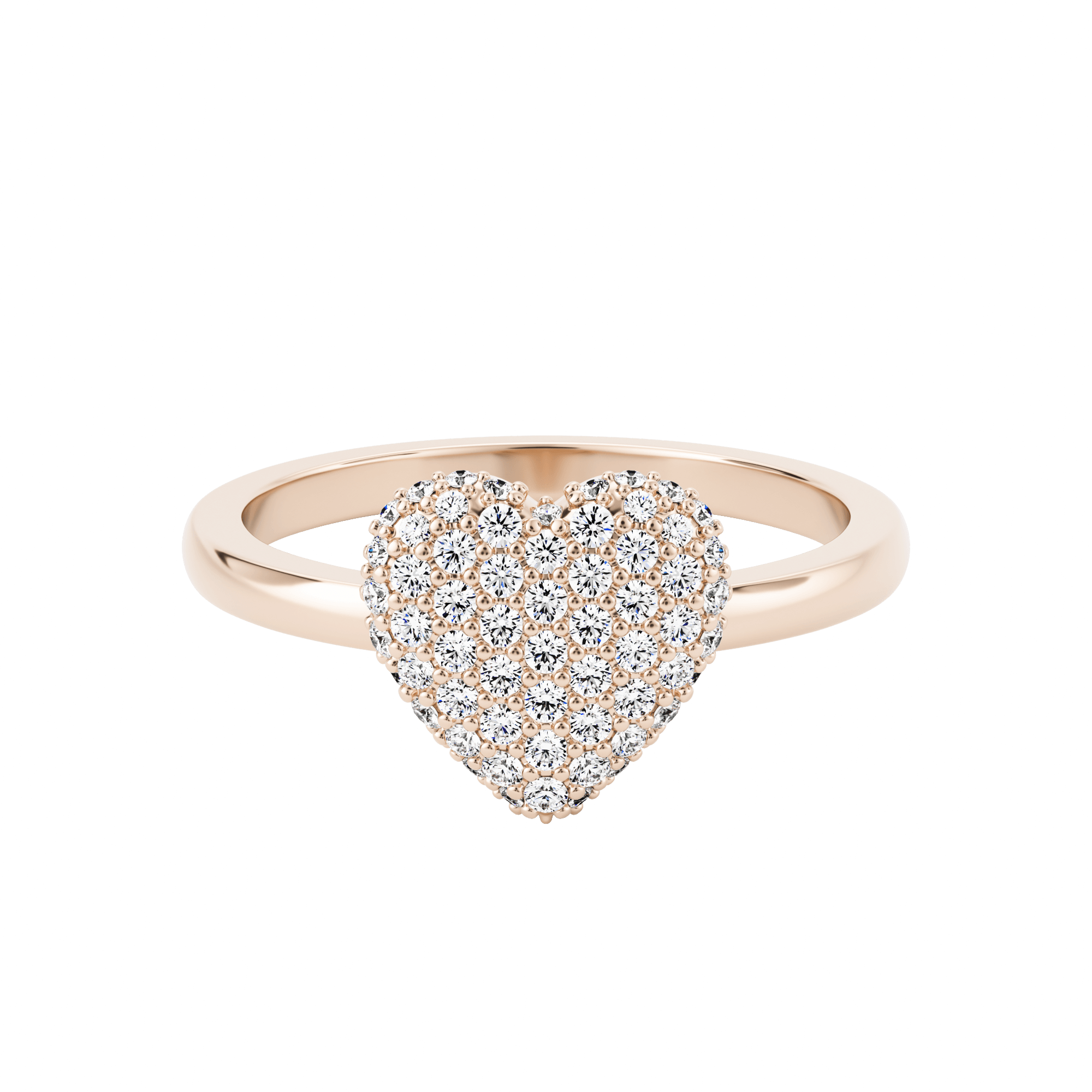 Coralina Pavé Ring with Embossed Created Diamonds
