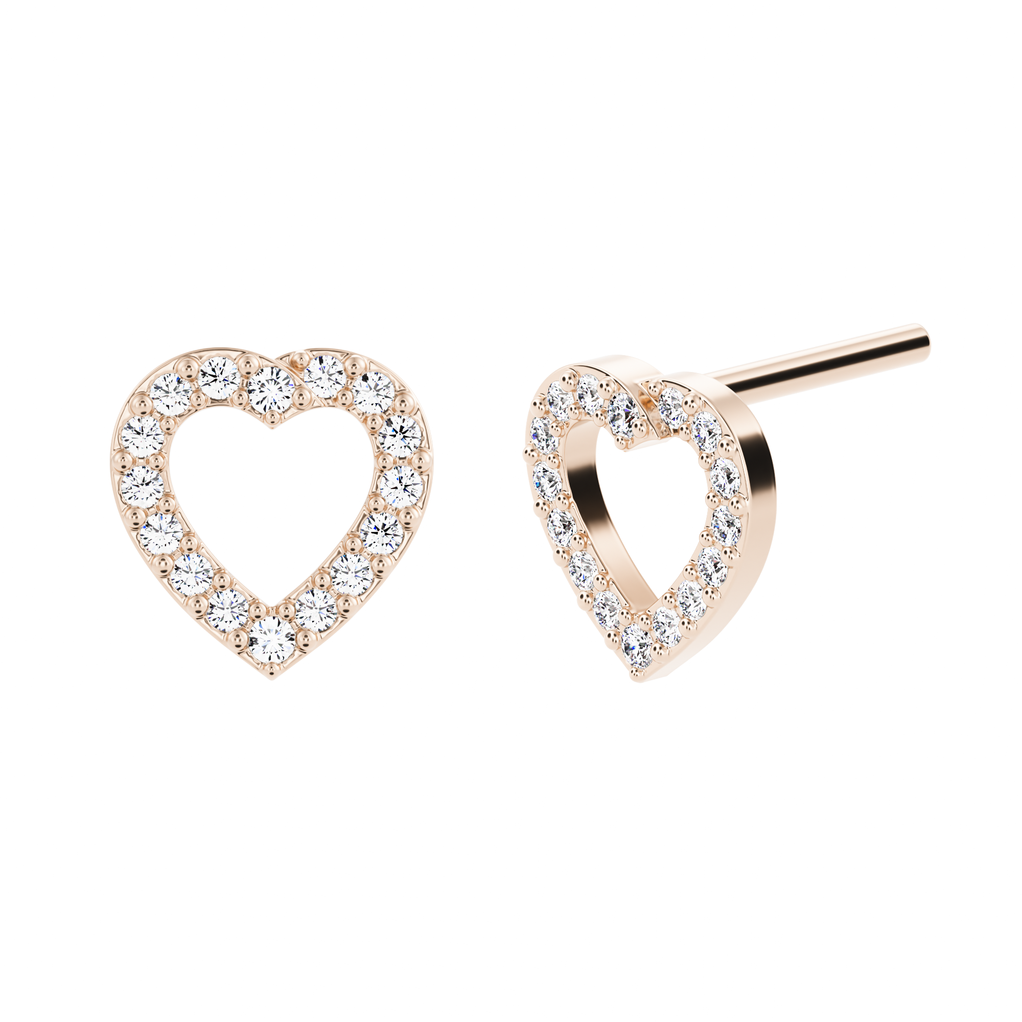 Boucles d'oreilles Tupai en diamant créé