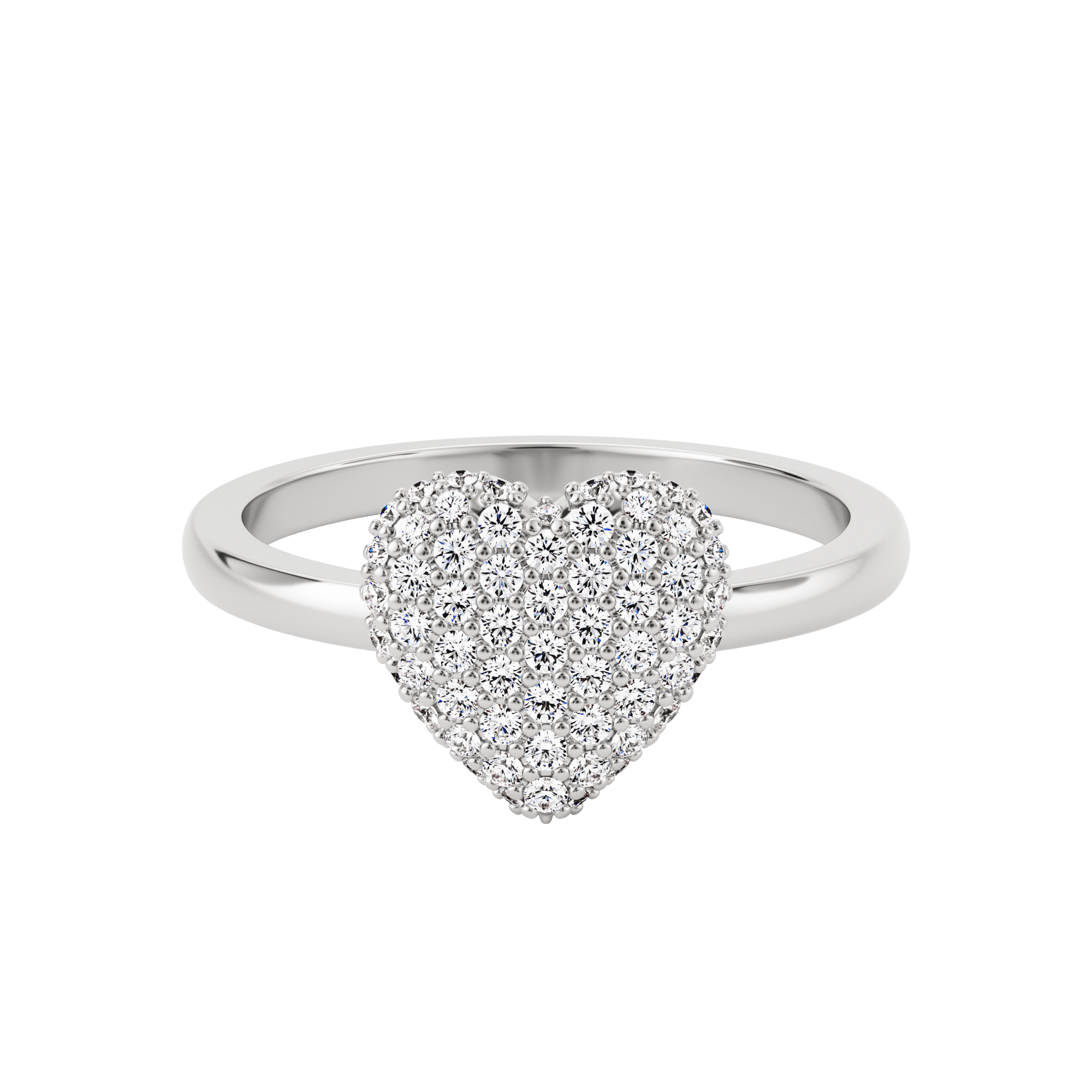 Coralina Pavé Ring with Embossed Created Diamonds