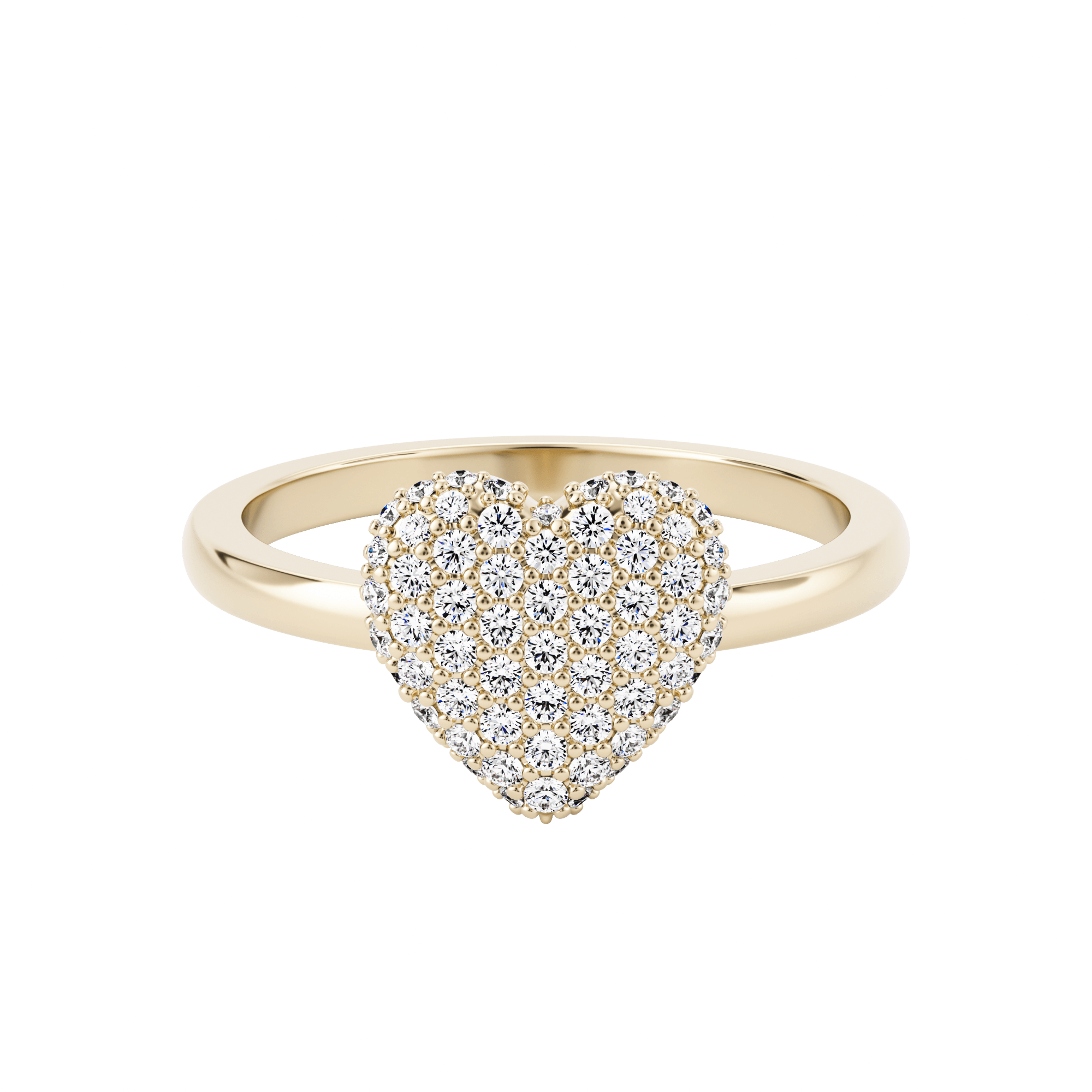 Coralina Pavé Ring with Embossed Created Diamonds