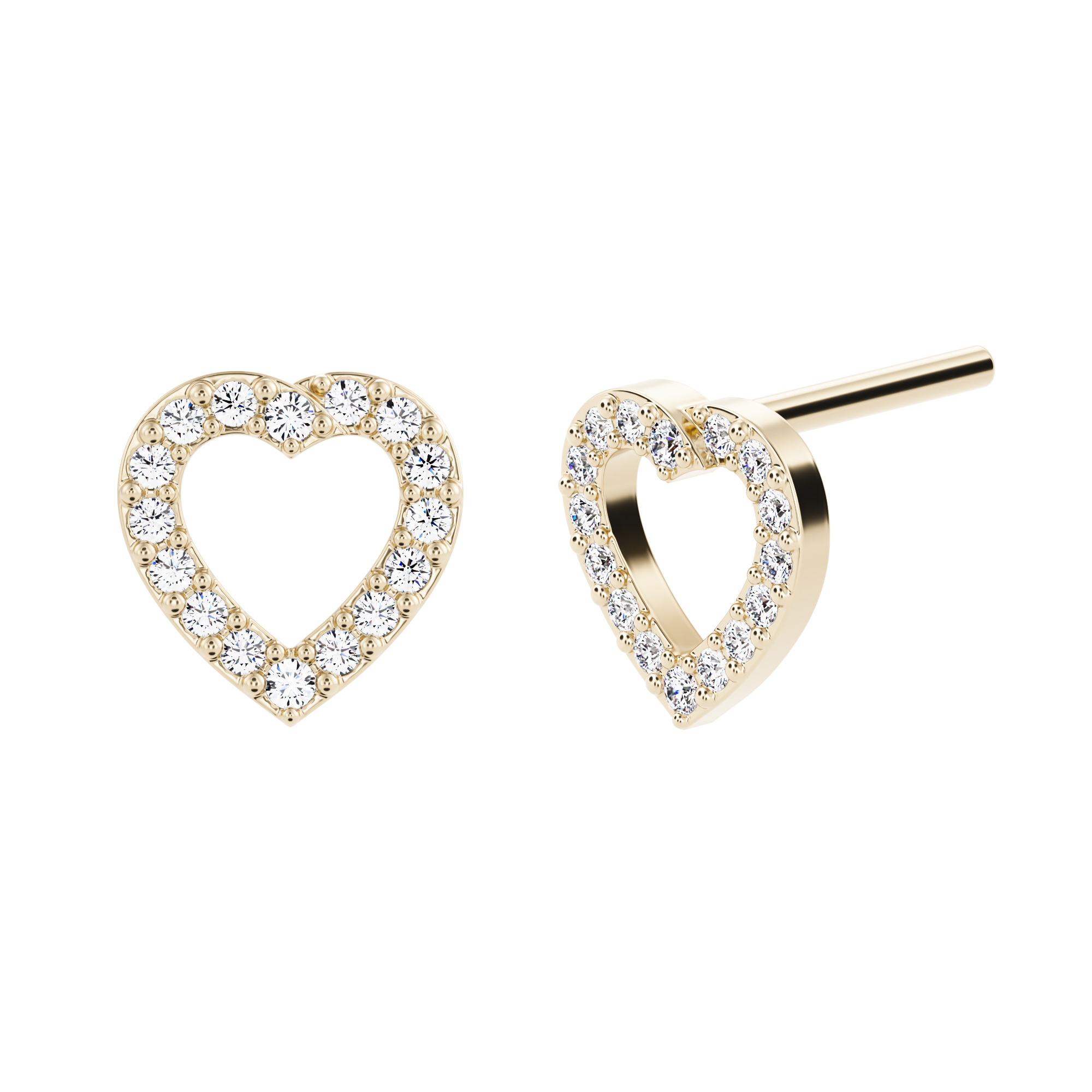 Boucles d'oreilles Tupai en diamant créé