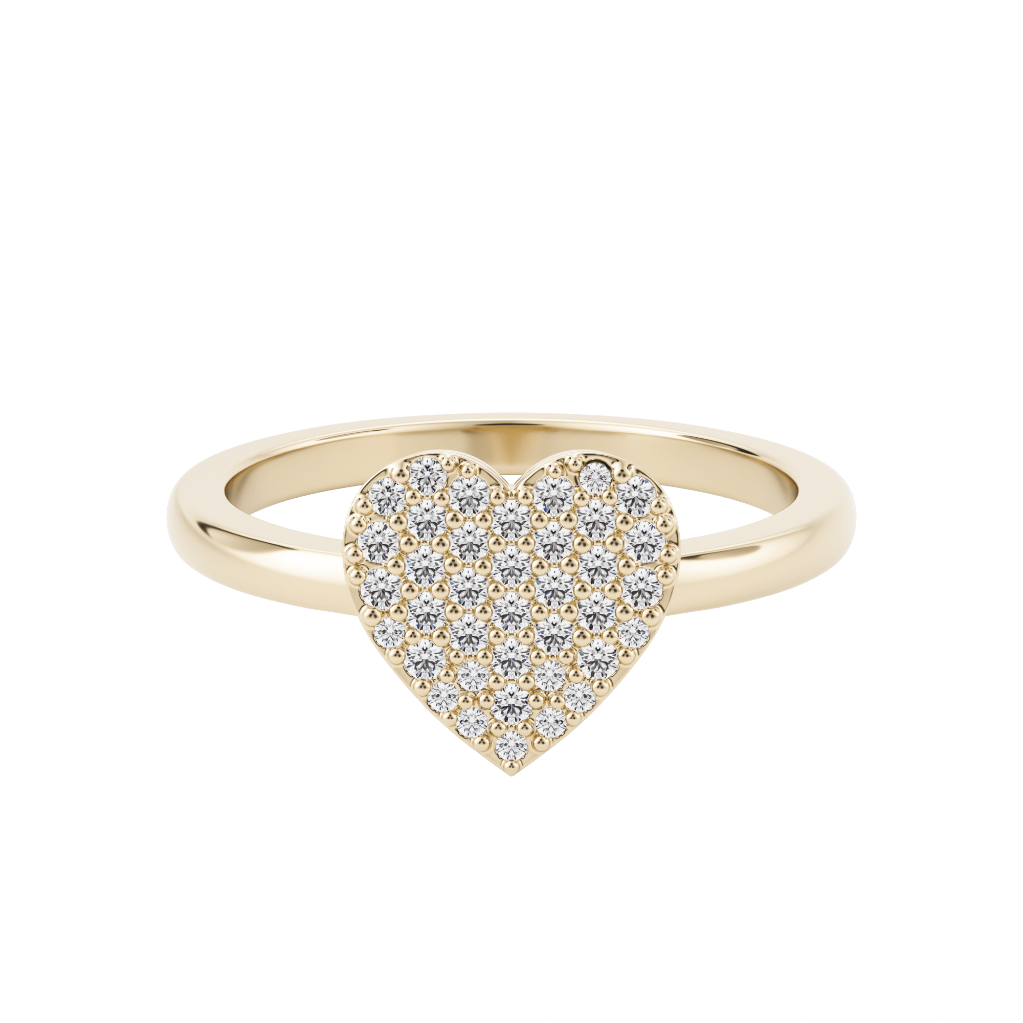 Bague en diamants créés à pavé plat Scanno