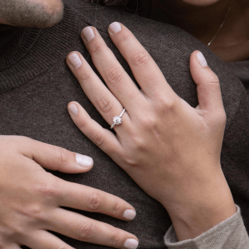 Blois Engagement Ring with Created Diamonds