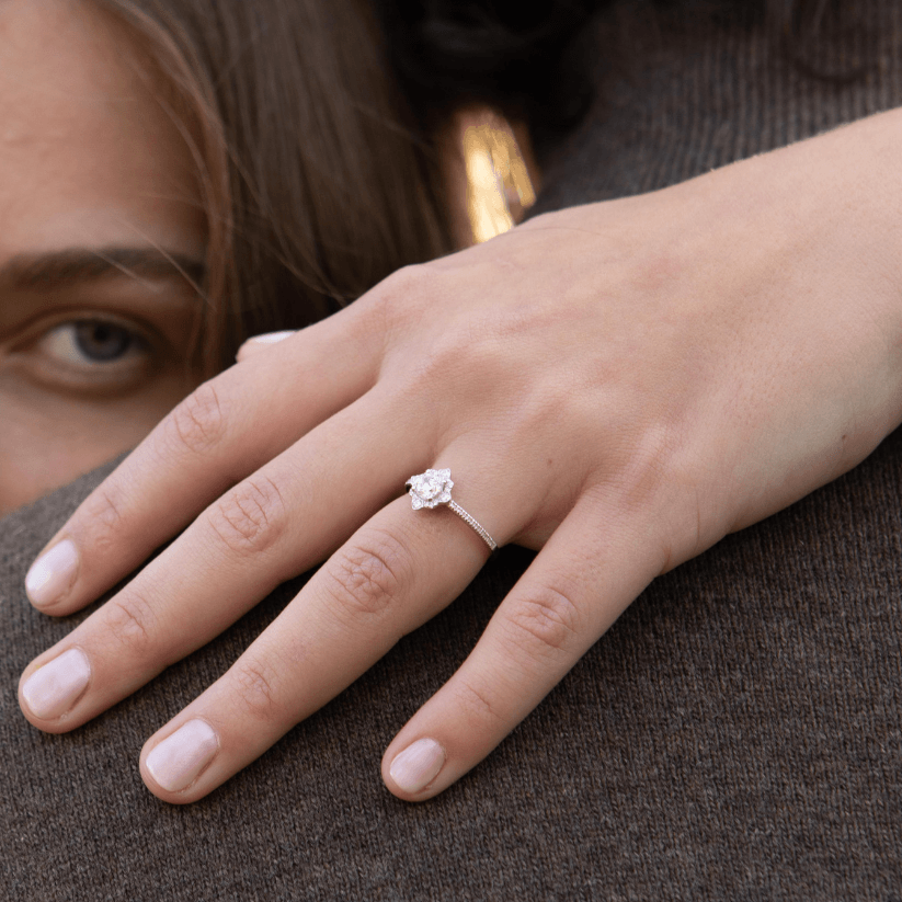 Chambord Engagement Ring with Created Diamonds
