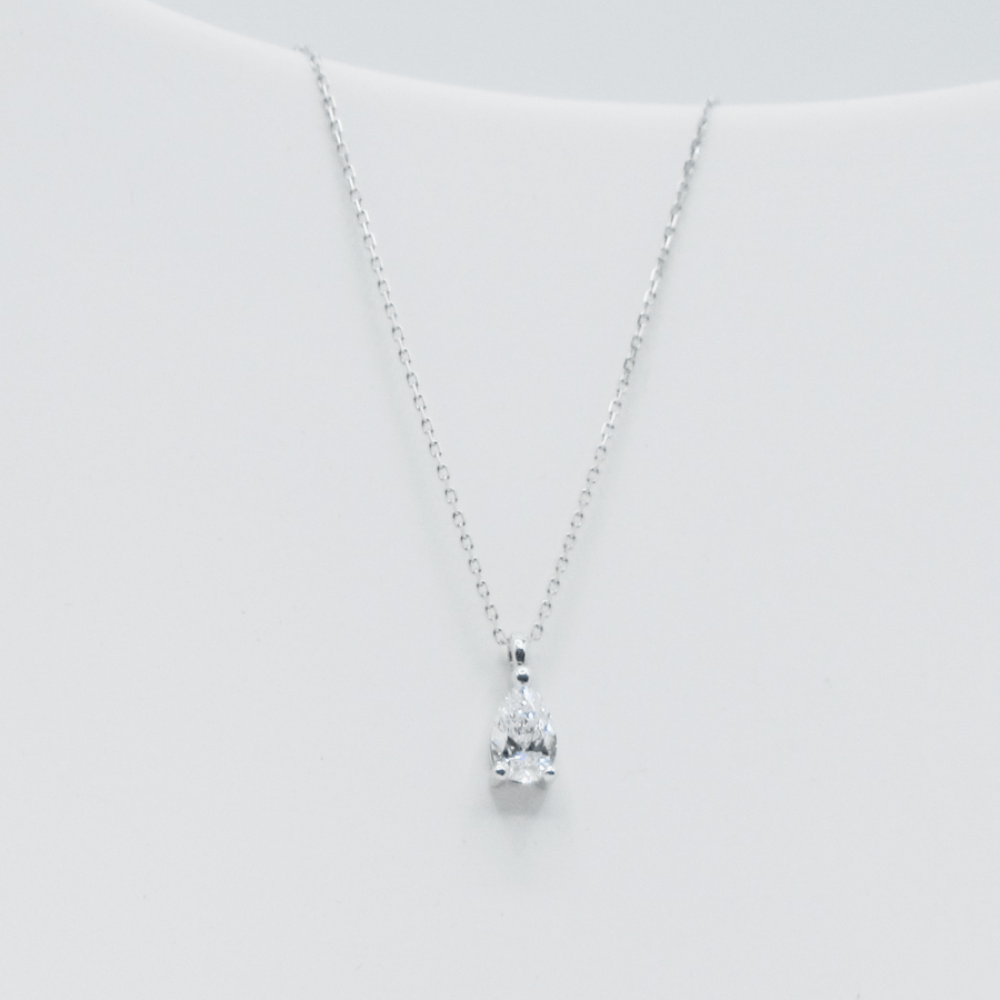 Drop Created Diamond Pendant with Chain