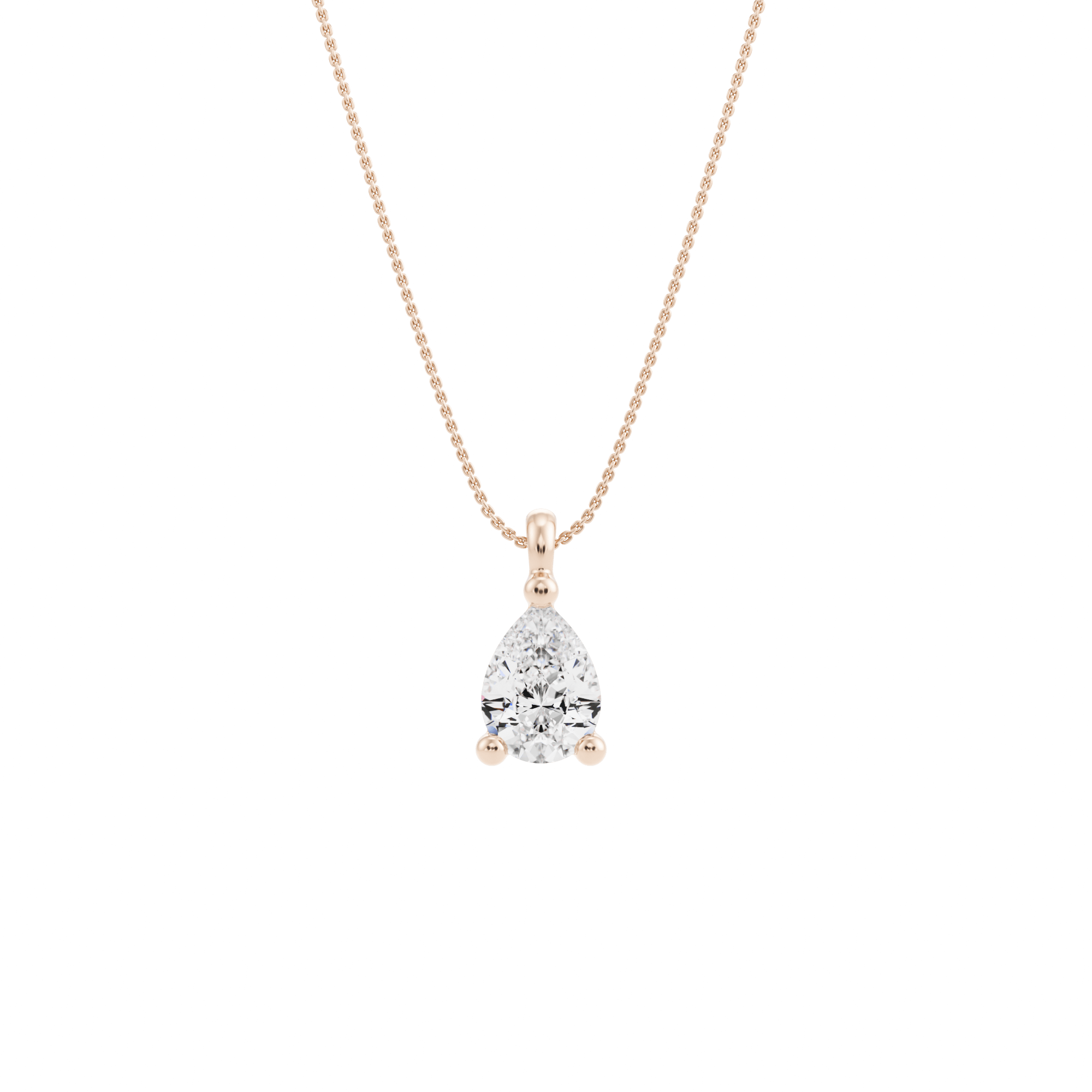 Drop Created Diamond Pendant with Chain