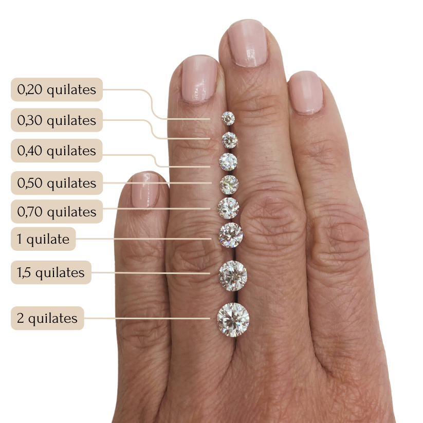 Anillo de compromiso Vega con diamantes creados