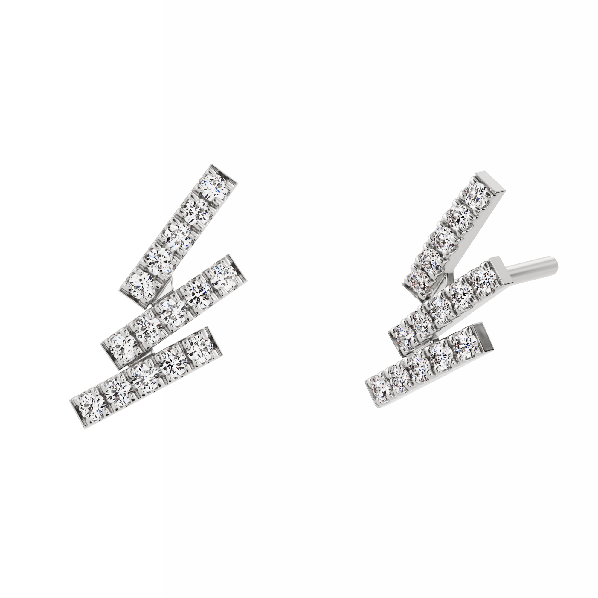 Barak earrings with created diamonds