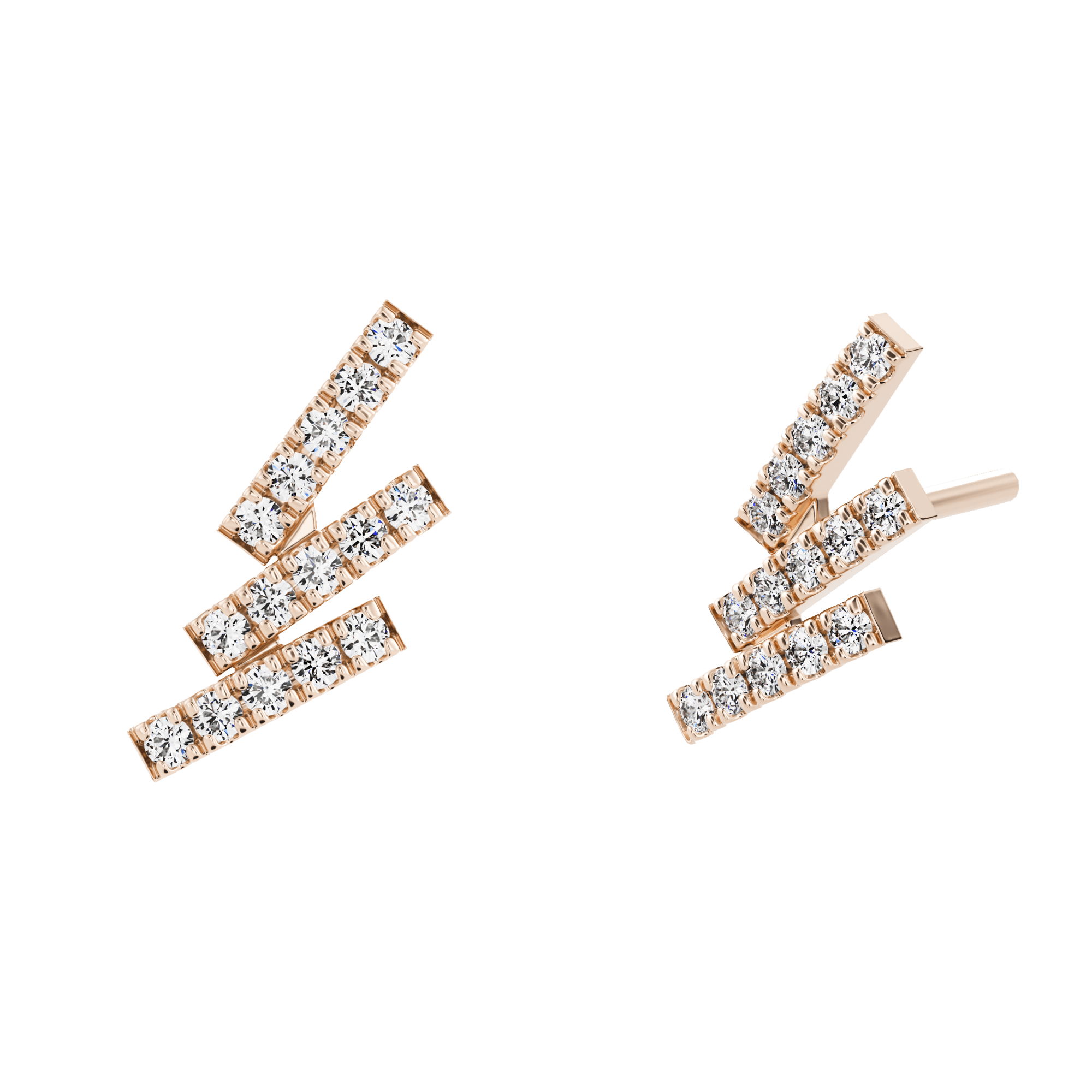 Barak earrings with created diamonds
