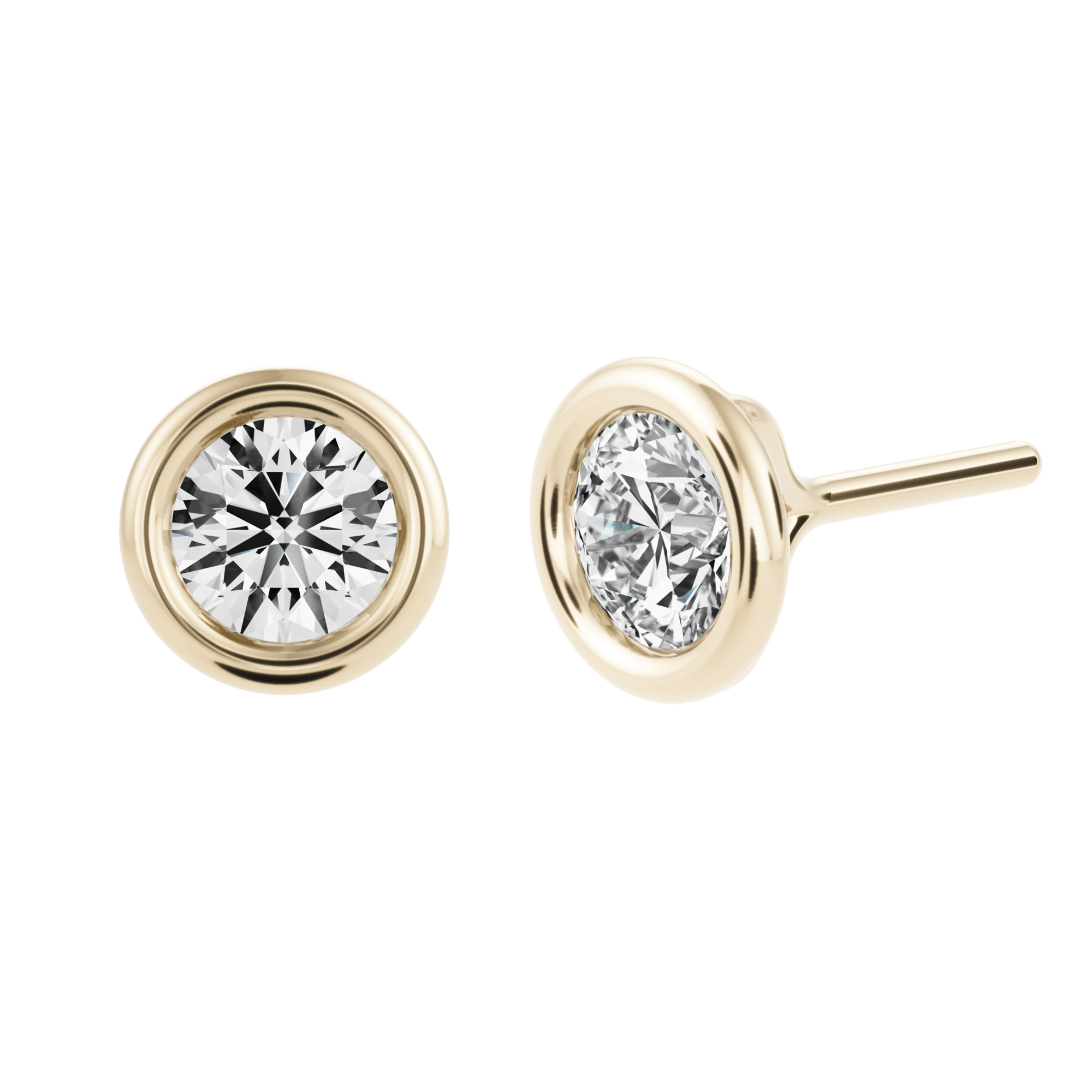 Koh studs with Created Diamonds