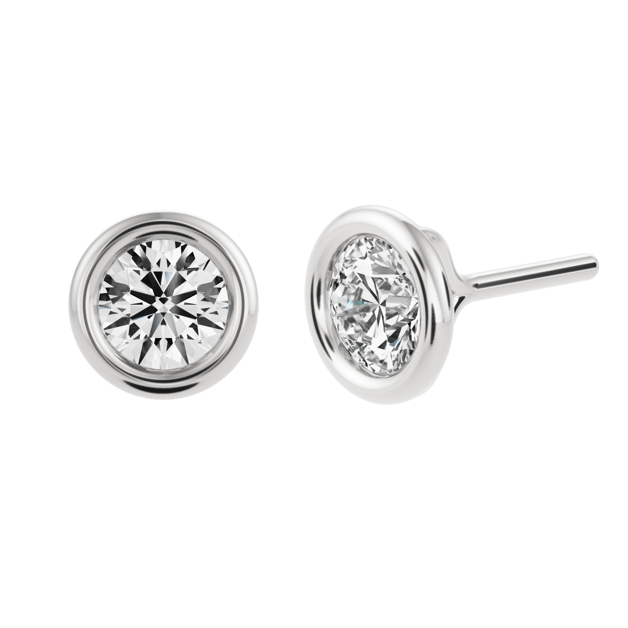 Koh studs with Created Diamonds