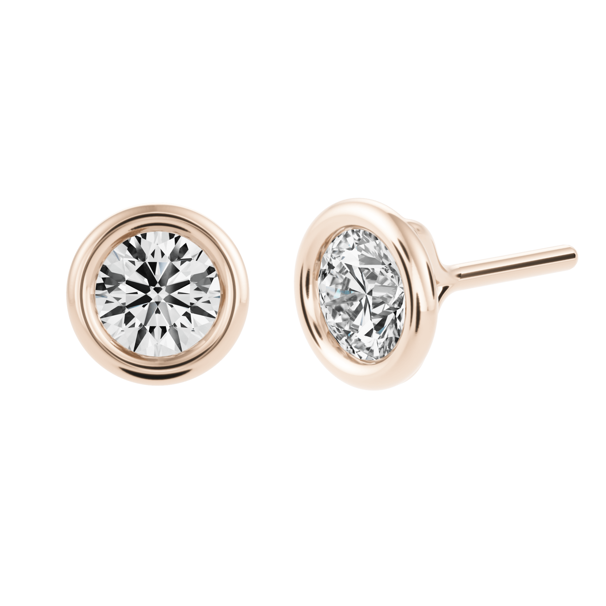 Koh studs with Created Diamonds