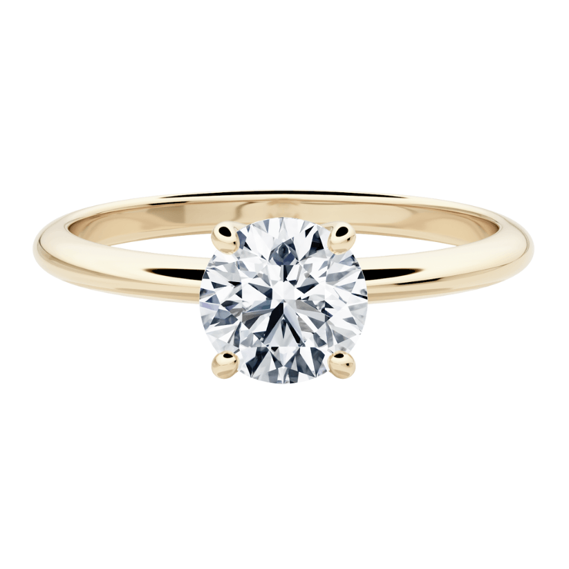 Polar Solitaire Engagement Ring with Created Diamond