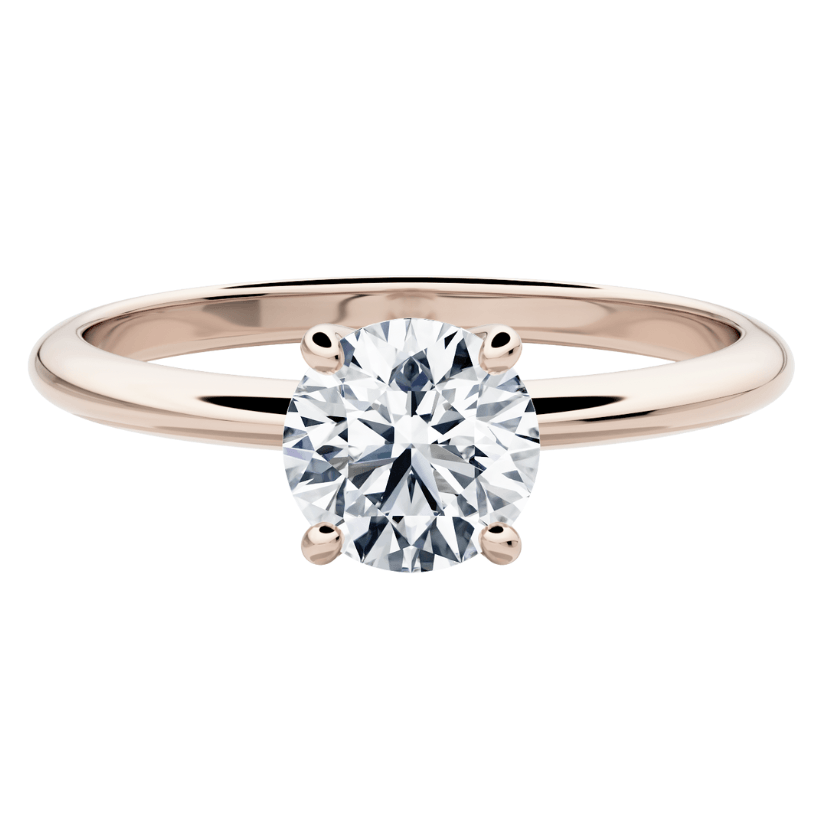 Polar Solitaire Engagement Ring with Created Diamond