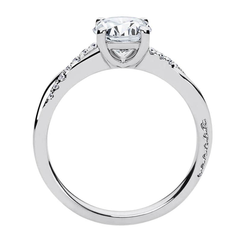 Anillo de Compromiso Tapir Vintage con Diamantes creados