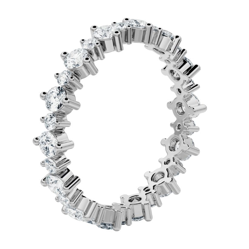 Moeraki Wedding Ring with Created Diamonds