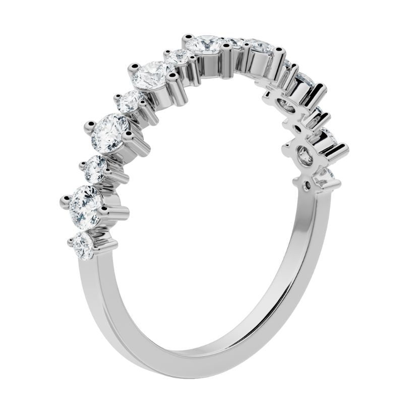 Moeraki Wedding Ring with Created Diamonds
