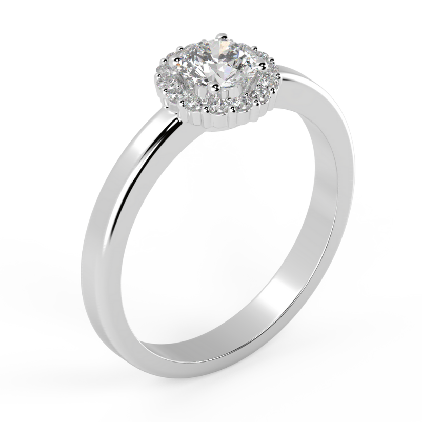 Anillo de Compromiso Amboise con Diamantes creados