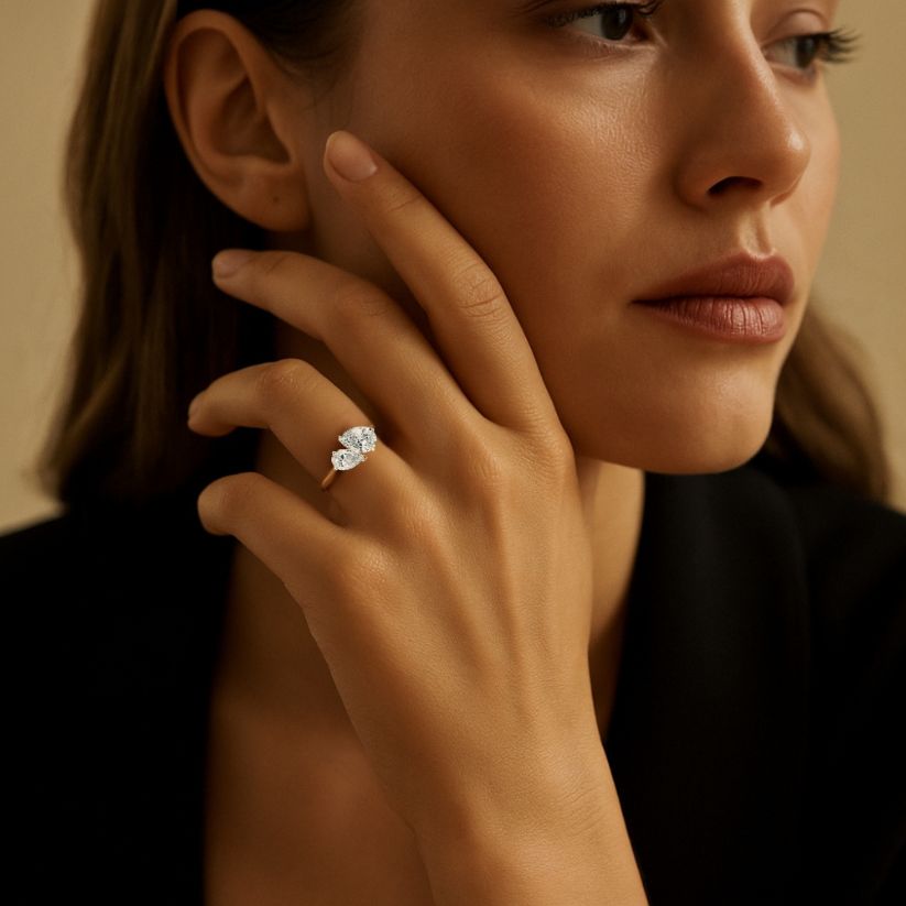 Lerala ring with lab diamonds