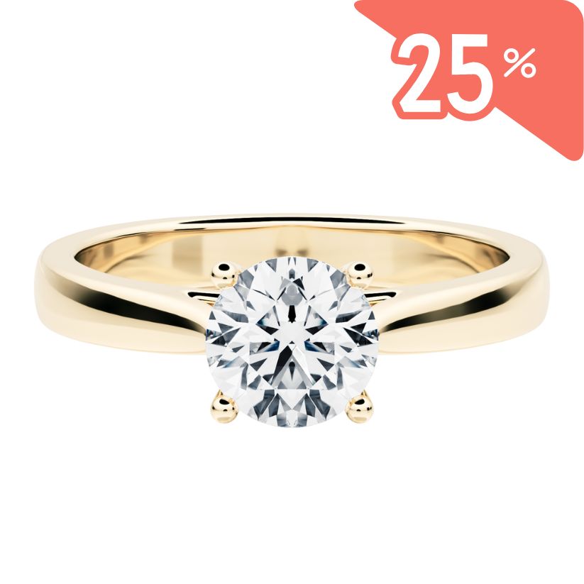 Anillo de Compromiso Bruma Solitario con Diamante creado