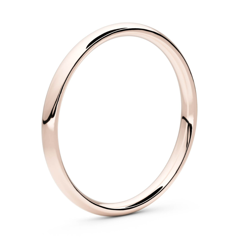 
                  
                    Smooth Crescent 2mm 18 karat gold ring
                  
                