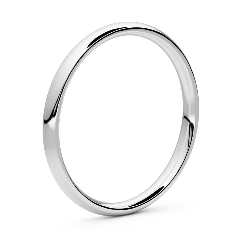 
                  
                    Bague en or 18 carats Smooth Crescent 2 mm
                  
                