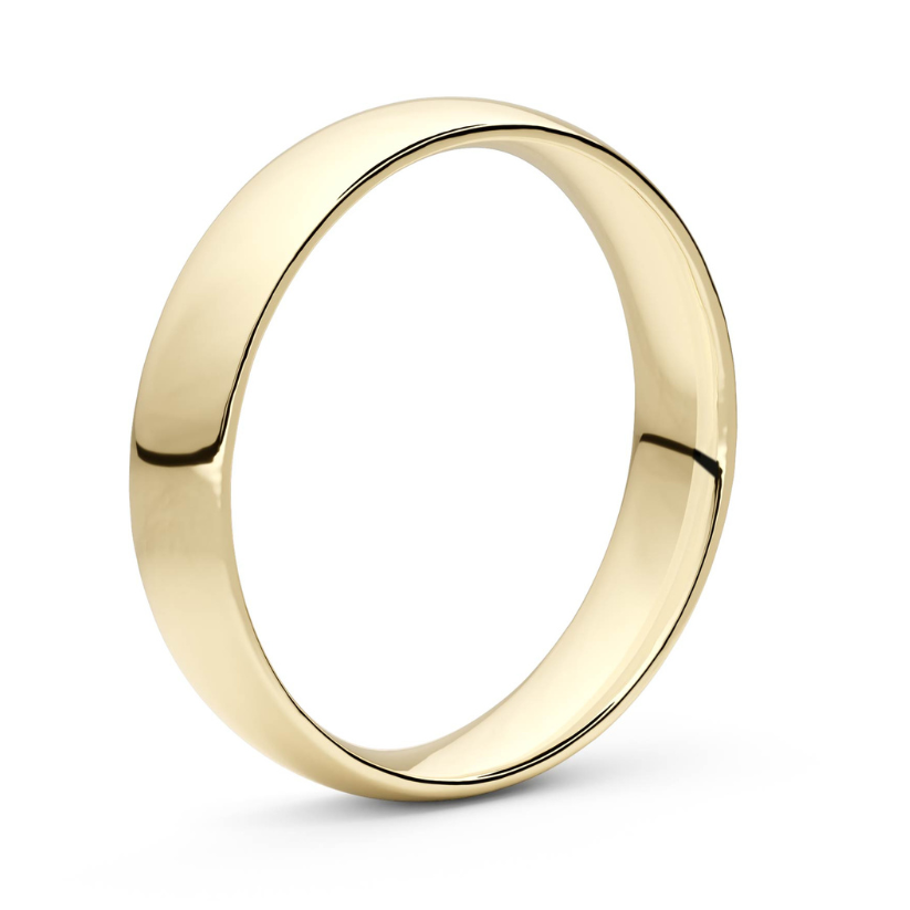 
                  
                    Smooth Crescent 4mm 18 karat gold ring
                  
                